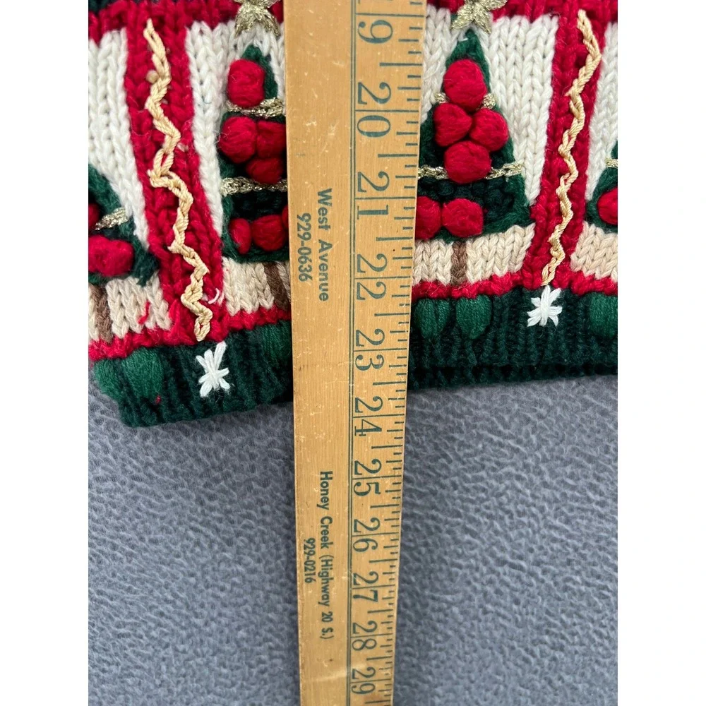 Heirloom Collectibles Sweater Womens L VTG Christmas Vest Green Tree NWT - Picture 9 of 11